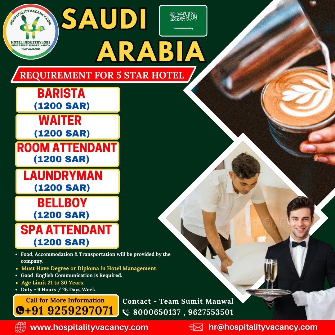 5-Star Hotel Jobs in Saudi Arabia