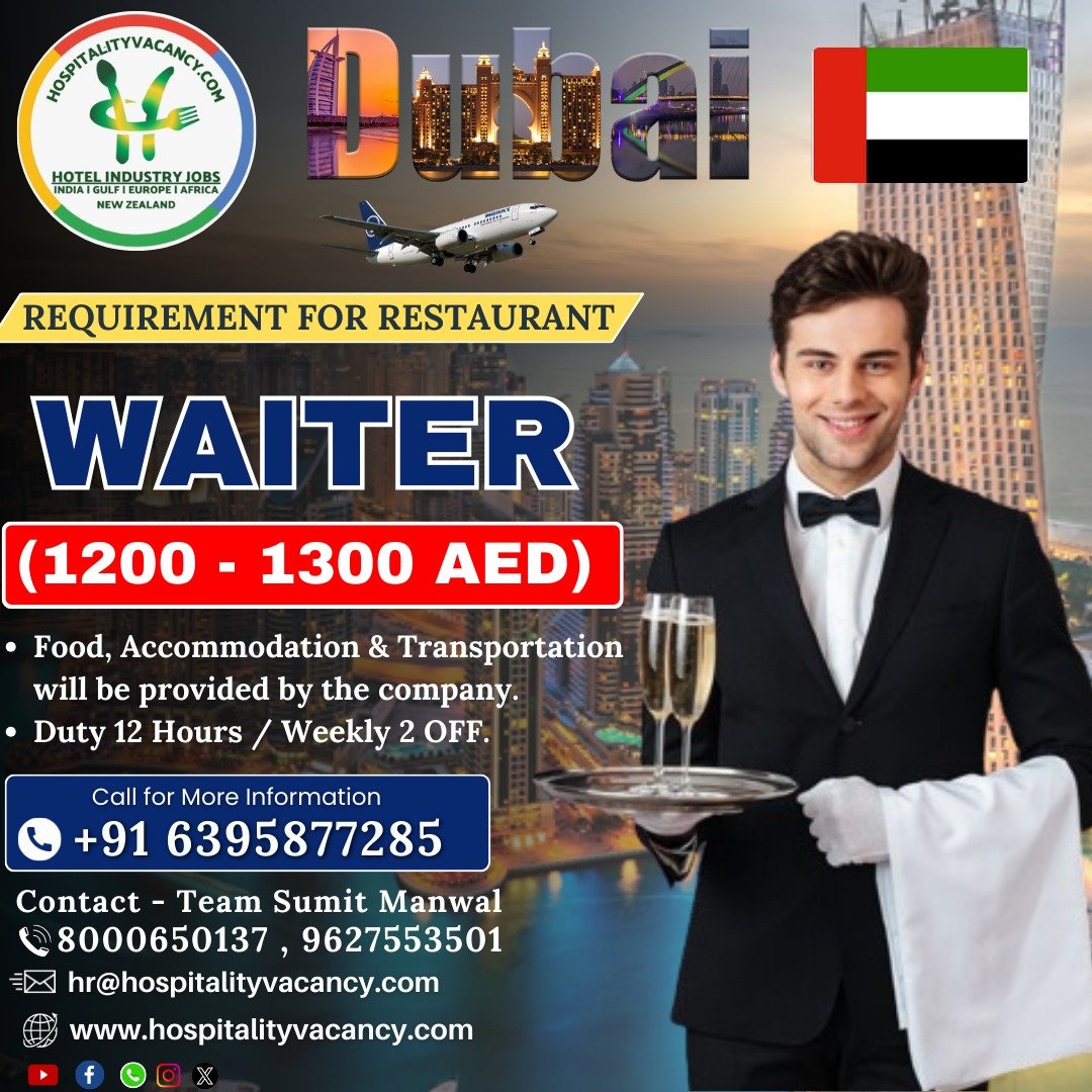 Discover Exciting Waiter Opportunities in Dubai Restaurant