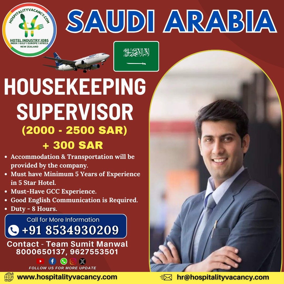 Exciting Housekeeping Jobs in Saudi Arabia’s Hotels