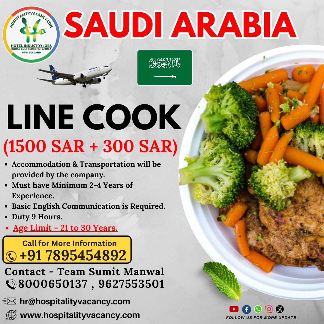 Exciting Line Cook Positions in Saudi Arabia