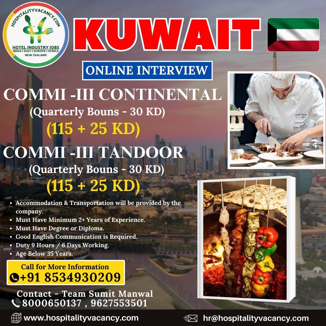 Explore exciting hotel jobs in Kuwait