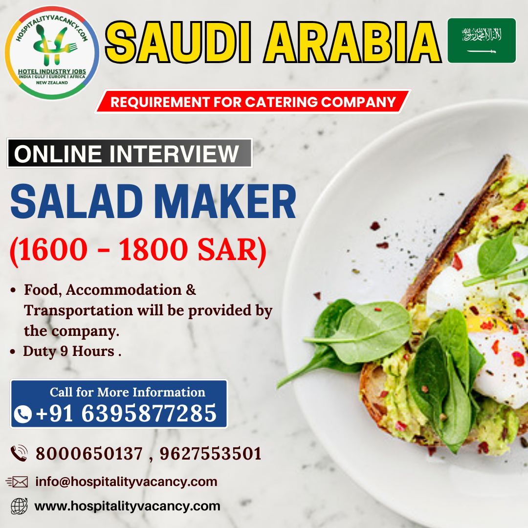 Salad Maker Jobs in Saudi Arabia