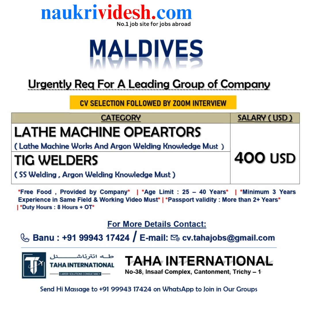 Jobs in Maldives