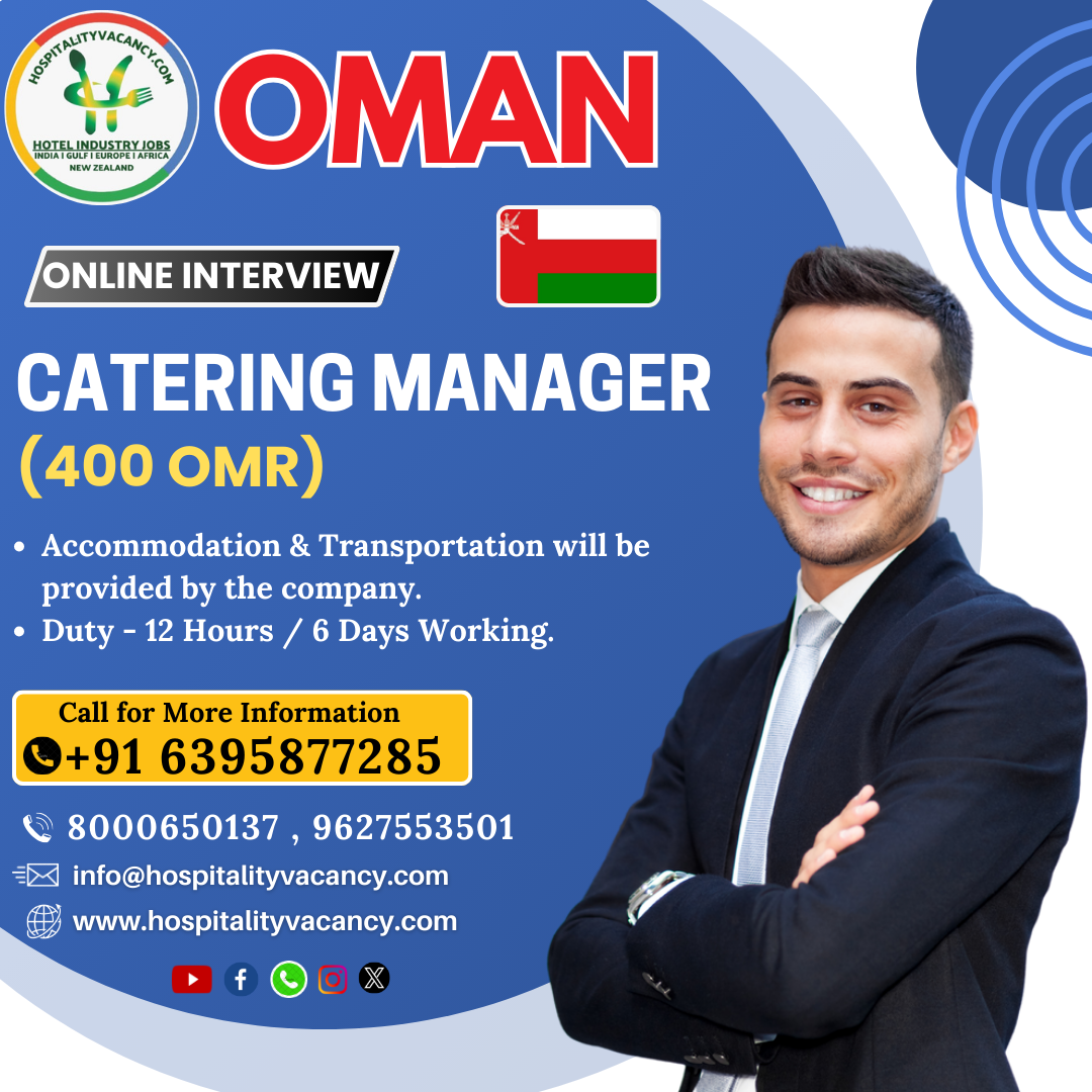 Catering Manager Jobs in Oman