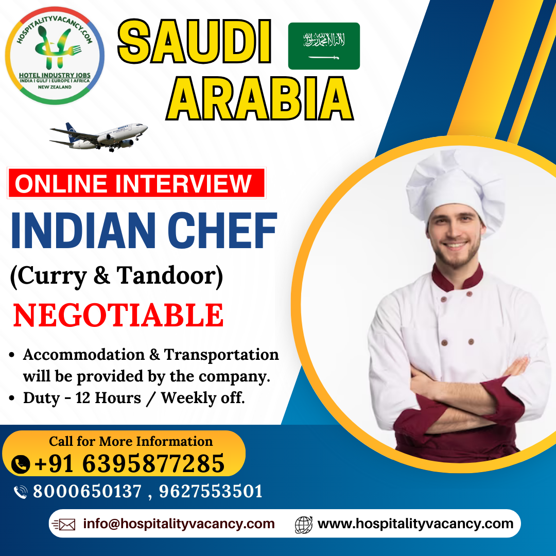 Indian Chef Jobs in Saudi Arabia