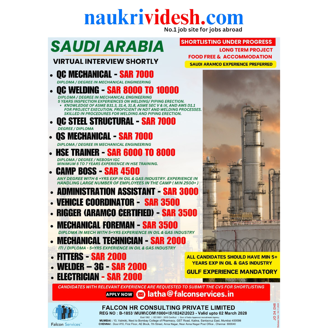 Saudi Arabia job vacancies